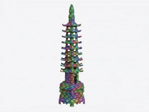 Wenchang Pagoda Tower 3D Model