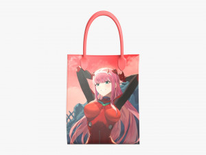 Women Fabric Anime Zero Two Tote Bag Model 3D