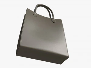 Women Leather Tote Bag 3D Model