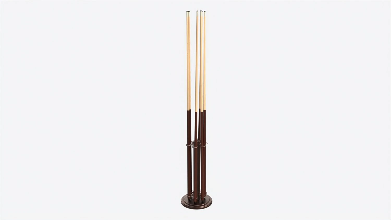 Billiard 6 Cue Free Floor Rack 3D Model .c4d .max .obj .3ds .fbx .stl .blend