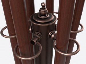 Billiard 6 Cue Free Floor Rack 3D Модель
