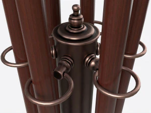Billiard 6 Cue Free Floor Rack 3D Model