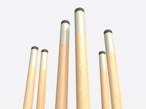 Billiard 6 Cue Free Floor Rack 3D Модель