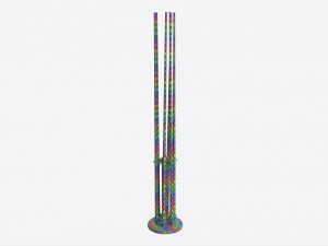 Billiard 6 Cue Free Floor Rack 3D Модель