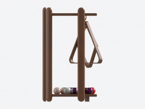Billiard 10 Cue Corner Floor Rack Light 3Dモデル
