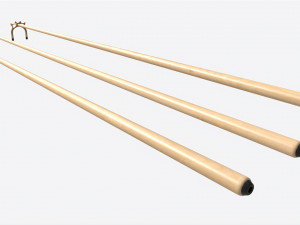 Billiard Cue Bridge Set 3D 模型