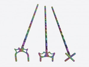 Billiard Cue Bridge Set 3D 模型