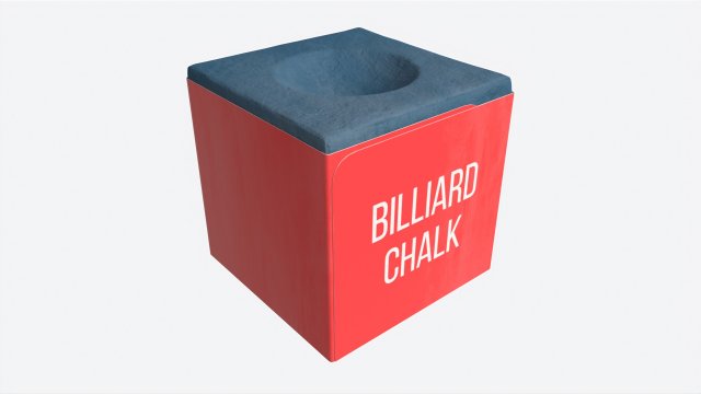 Billiard Cue Chalk Modelo 3D .c4d .max .obj .3ds .fbx .stl .blend 
