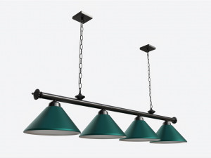 Billiard Hanging 4-light Fixture 3D Model