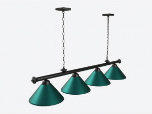 Billiard Hanging 4-light Fixture Modelo 3D