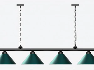 Billiard Hanging 4-light Fixture 3D Model