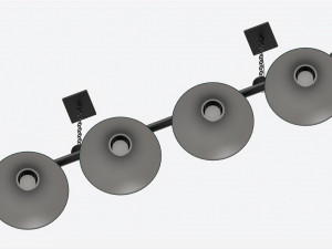 Billiard Hanging 4-light Fixture Modelo 3D