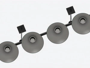 Billiard Hanging 4-light Fixture 3D Model