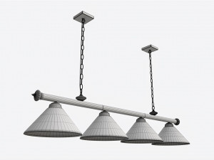 Billiard Hanging 4-light Fixture Modelo 3D