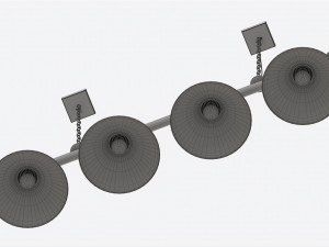 Billiard Hanging 4-light Fixture Modelo 3D