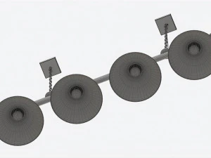 Billiard Hanging 4-light Fixture 3D Model