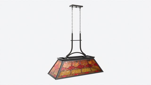 Billiard Hanging Light for 7-9 Foot Table 3D Model .c4d .max .obj .3ds .fbx .stl .blend 