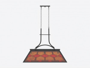 Billiard Hanging Light for 7-9 Foot Table 3D Model