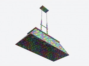 Billiard Hanging Light for 7-9 Foot Table 3D Model
