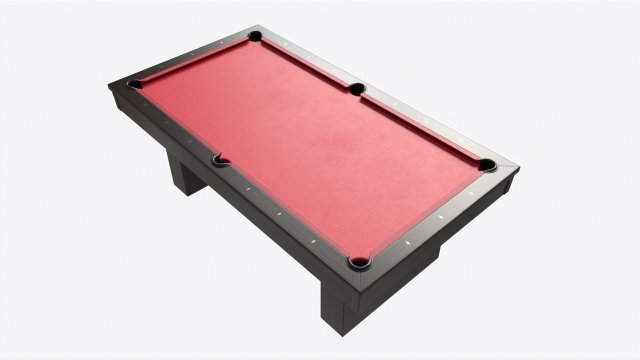Billiard Pool Table 9-foot 02 3D Model .c4d .max .obj .3ds .fbx .stl .blend 