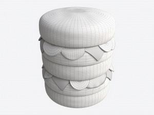 Cheeseburger Cake Tall 3D Model