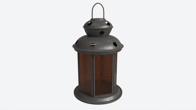 Christmas Candle Lantern 3D Model .c4d .max .obj .3ds .fbx .stl .blend 