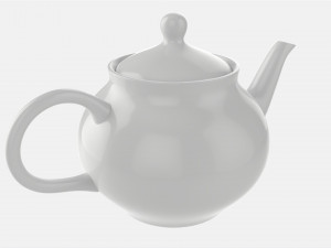 Classic Ceramic Teapot 01 3D Model