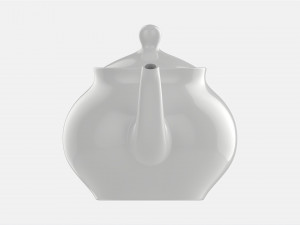 Classic Ceramic Teapot 01 3D Model