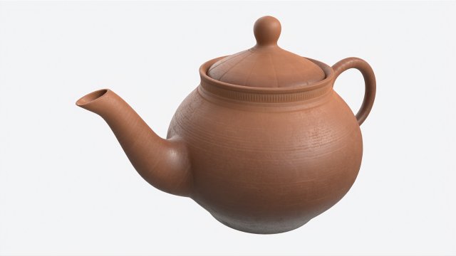 Classic Ceramic Teapot 02 Model 3D .c4d .max .obj .3ds .fbx .stl .blend 