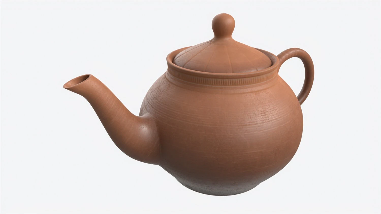 Classic Ceramic Teapot 02 3D Model .c4d .max .obj .3ds .fbx .stl .blend 