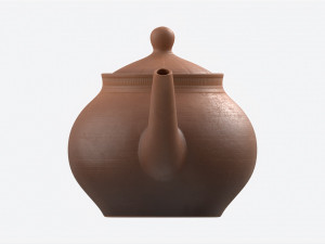 Classic Ceramic Teapot 02 Model 3D
