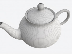 Classic Ceramic Teapot 02 Model 3D