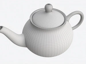 Classic Ceramic Teapot 02 3D Model
