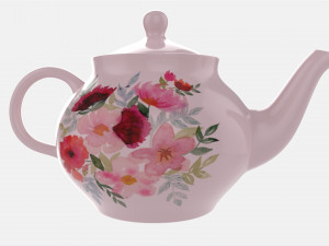 Classic Ceramic Teapot 03 3D Model