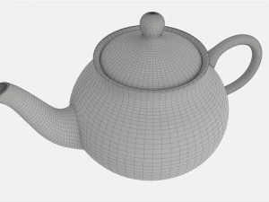 Classic Ceramic Teapot 03 3D Model