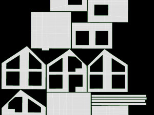 Classic Wooden Two Level House with Terrace 3Dモデル