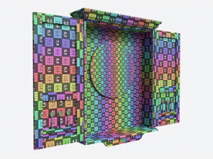 Dartboard Cabinet Classic Open Model 3D