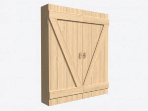 Kabinet Papan Dart Minimalis Model 3D