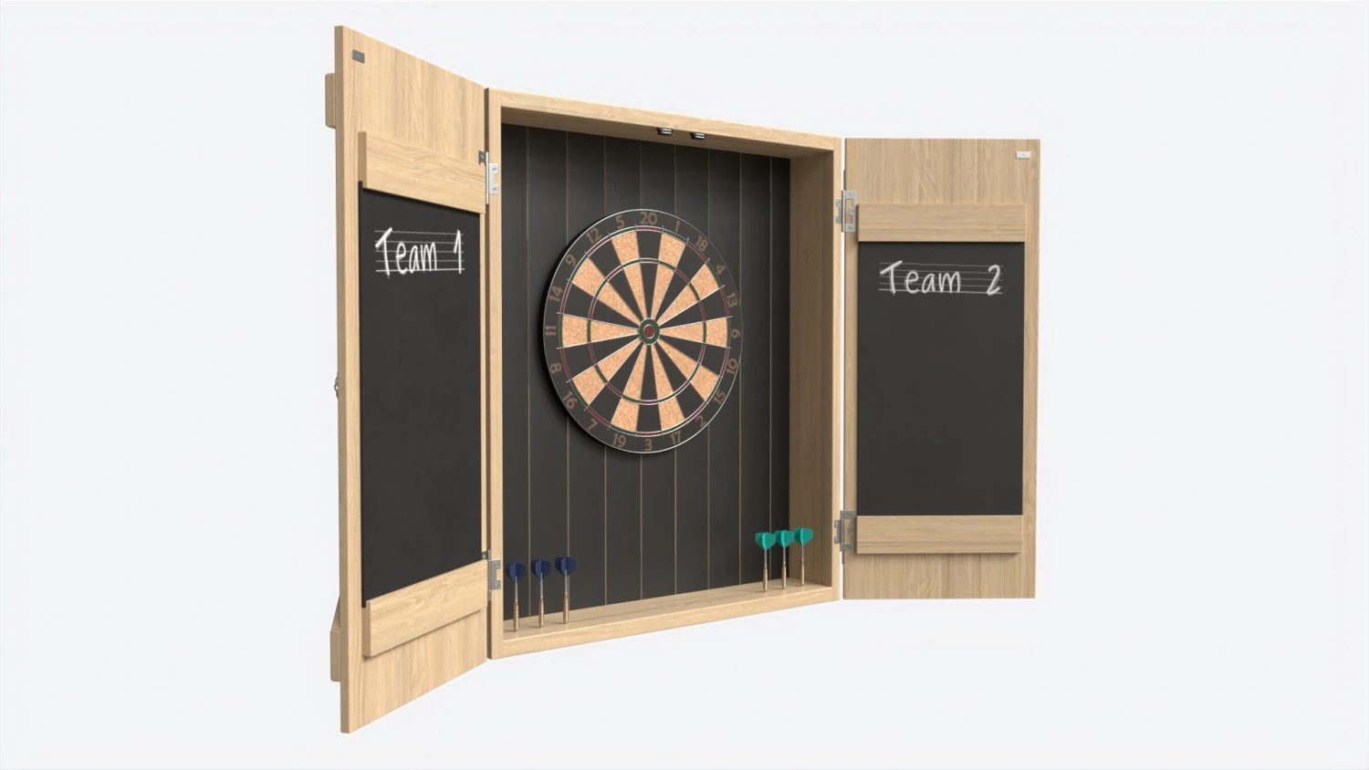 Dartboard Cabinet Minimalist Open 3D Model .c4d .max .obj .3ds .fbx .stl .blend 