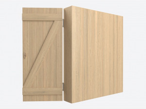 Dartboard Cabinet Minimalist Open 3D Model