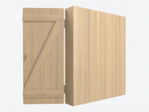 Dartboard Cabinet Minimalist Open 3D Model