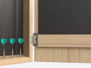 Dartboard Cabinet Minimalist Open 3D Model