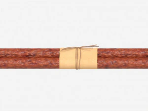 Dry Sausages Wrapped and Tied 3D Model