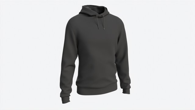 Hoodie for Men Mockup 01 Black Modelo 3D .c4d .max .obj .3ds .fbx .stl .blend 