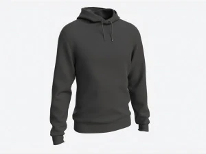 Hoodie for Men Mockup 01 Black 3D Model