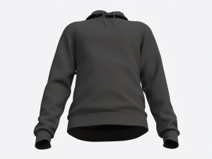 Hoodie for Men Mockup 01 Black Modelo 3D