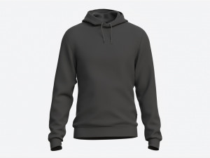 Hoodie for Men Mockup 01 Black Modelo 3D