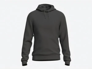 Hoodie for Men Mockup 01 Black 3D Model