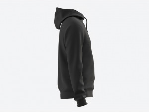 Hoodie for Men Mockup 01 Black Modelo 3D
