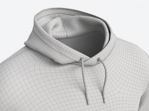 Hoodie for Men Mockup 01 Black Modelo 3D